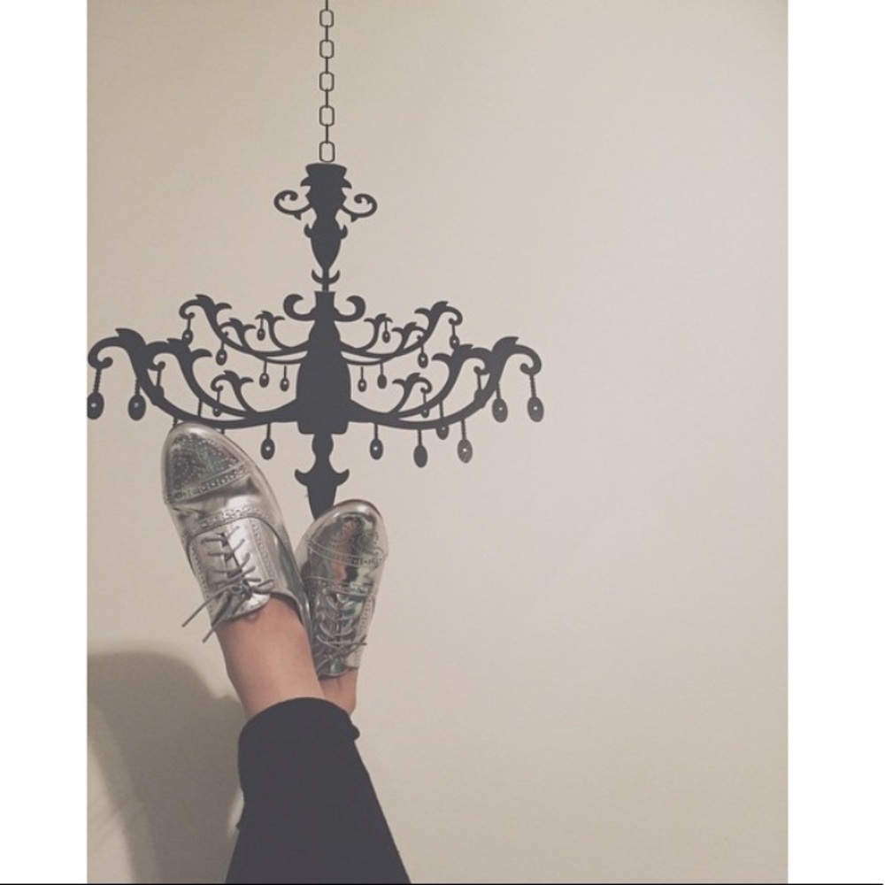 J. Crew metallic Oxford